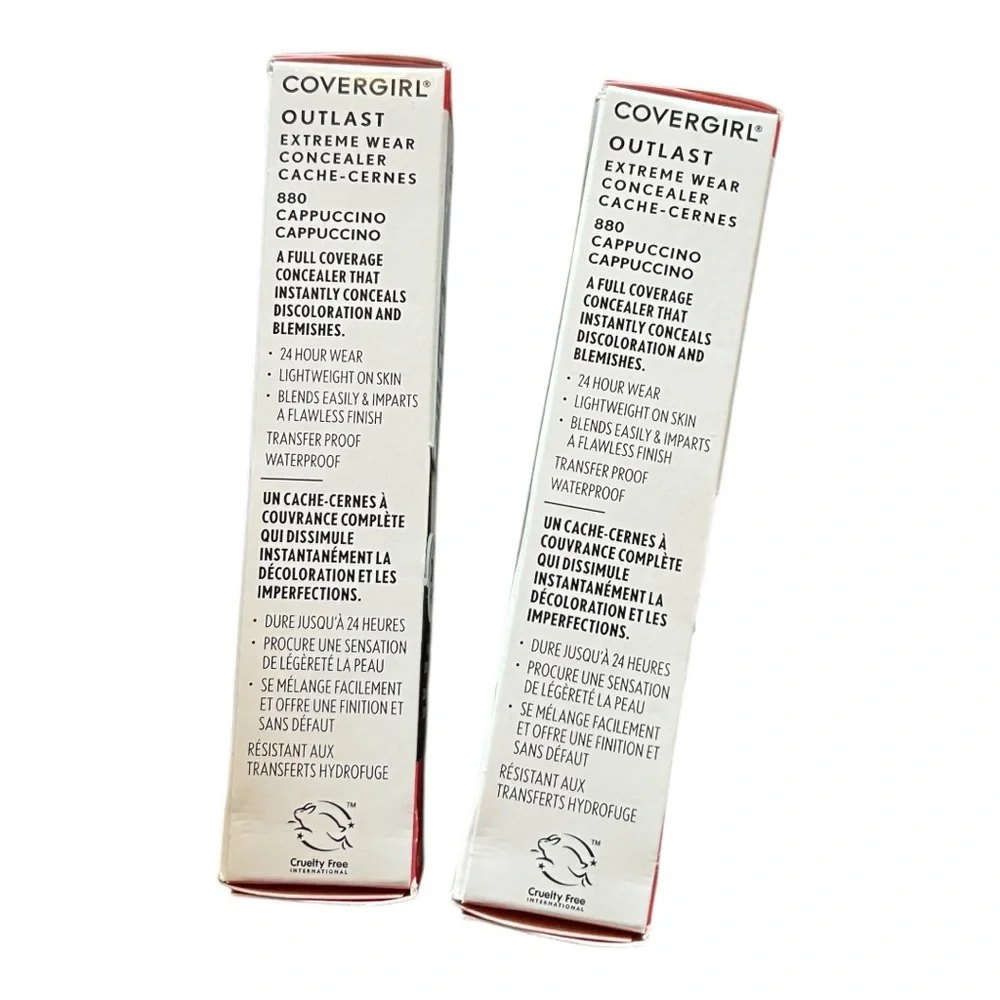 2 unopened Covergirl Outlast Extreme Wear Concealer shade 880 Cappuccino